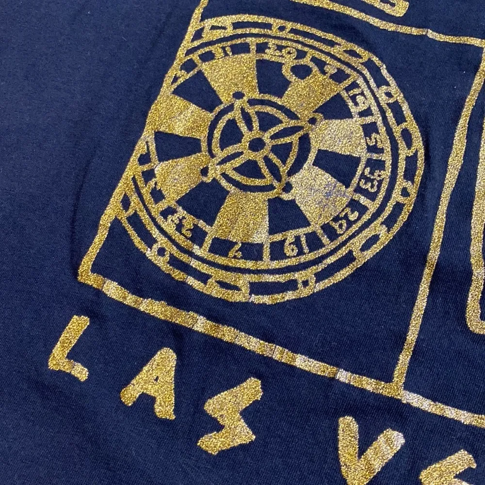 VTG CAESARS LAS VEGAS GAMBLING SLOTS CARDS NIGHT SHIRT TEE Black Size undefined - Image 4