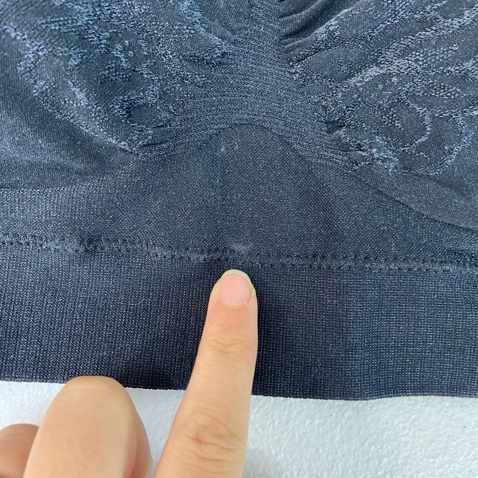 Rhonda Shear women's black stretch removable padding sports bra lounge floral 2X - Image 6