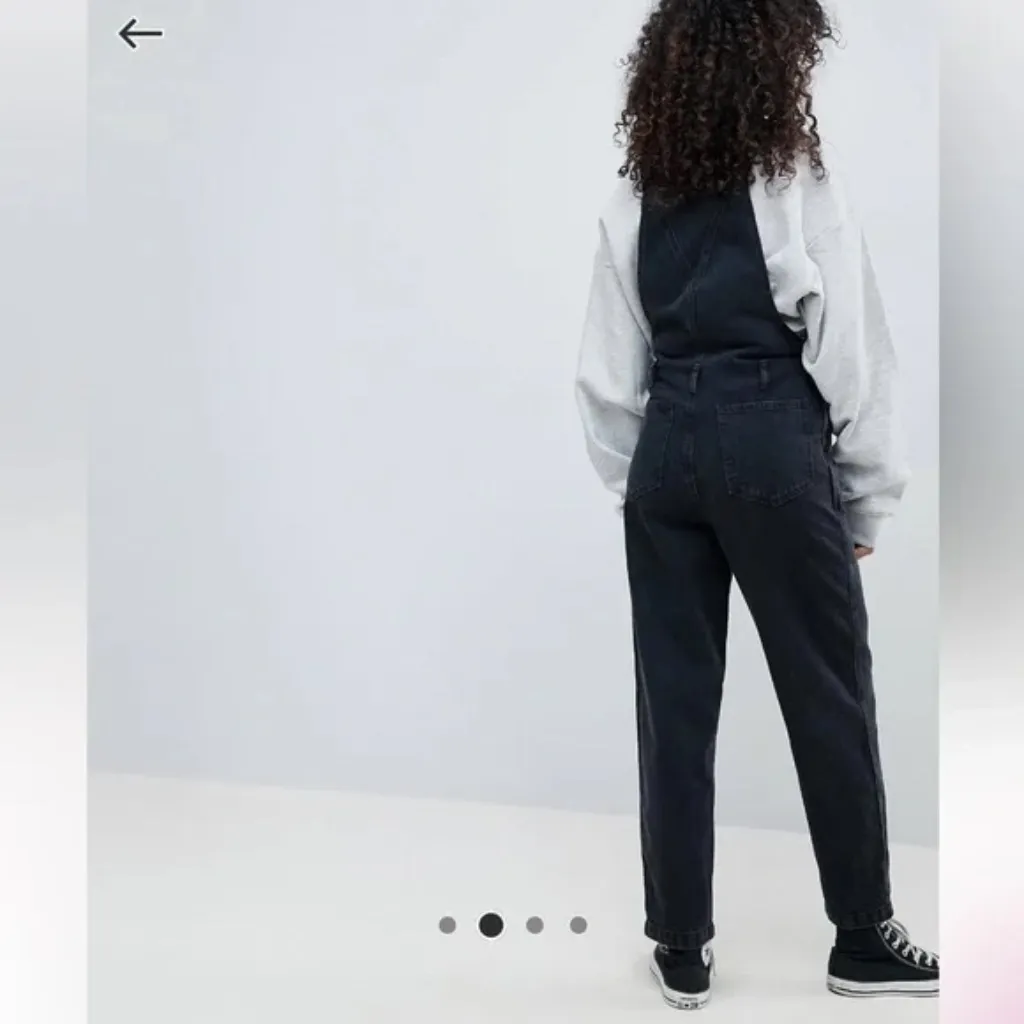 ASOS Baggy Black Denim Overalls 2 - Image 5