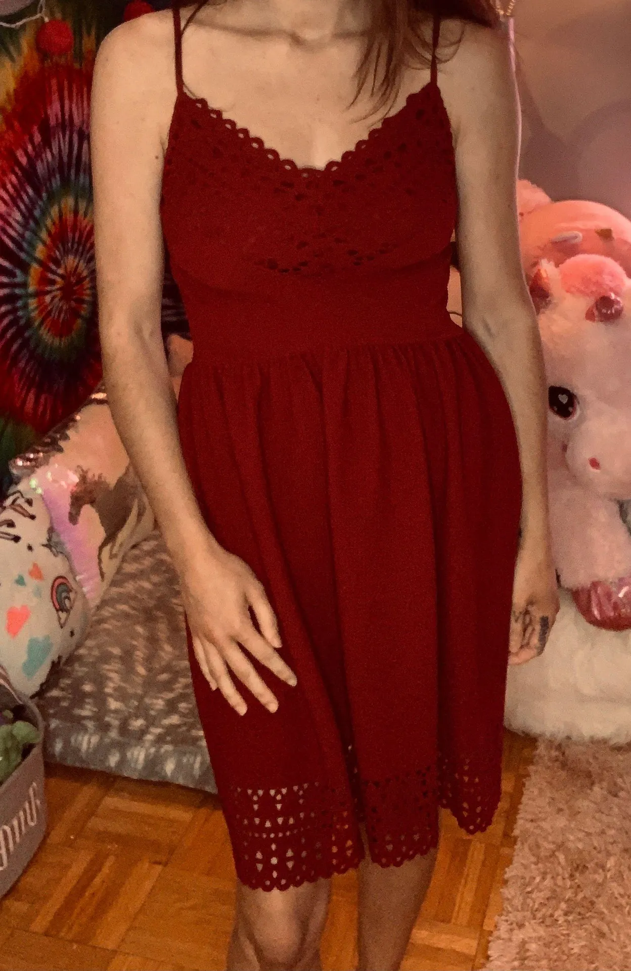 Kohls Red Lace Dress  - Image 2