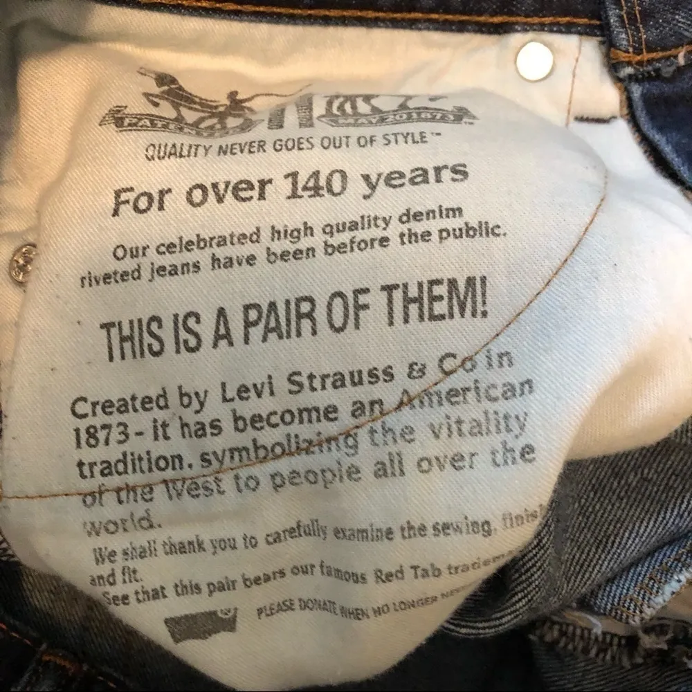 Cut Off Distressed Denim Shorts 505 W32 Blue Size 32 - Image 7