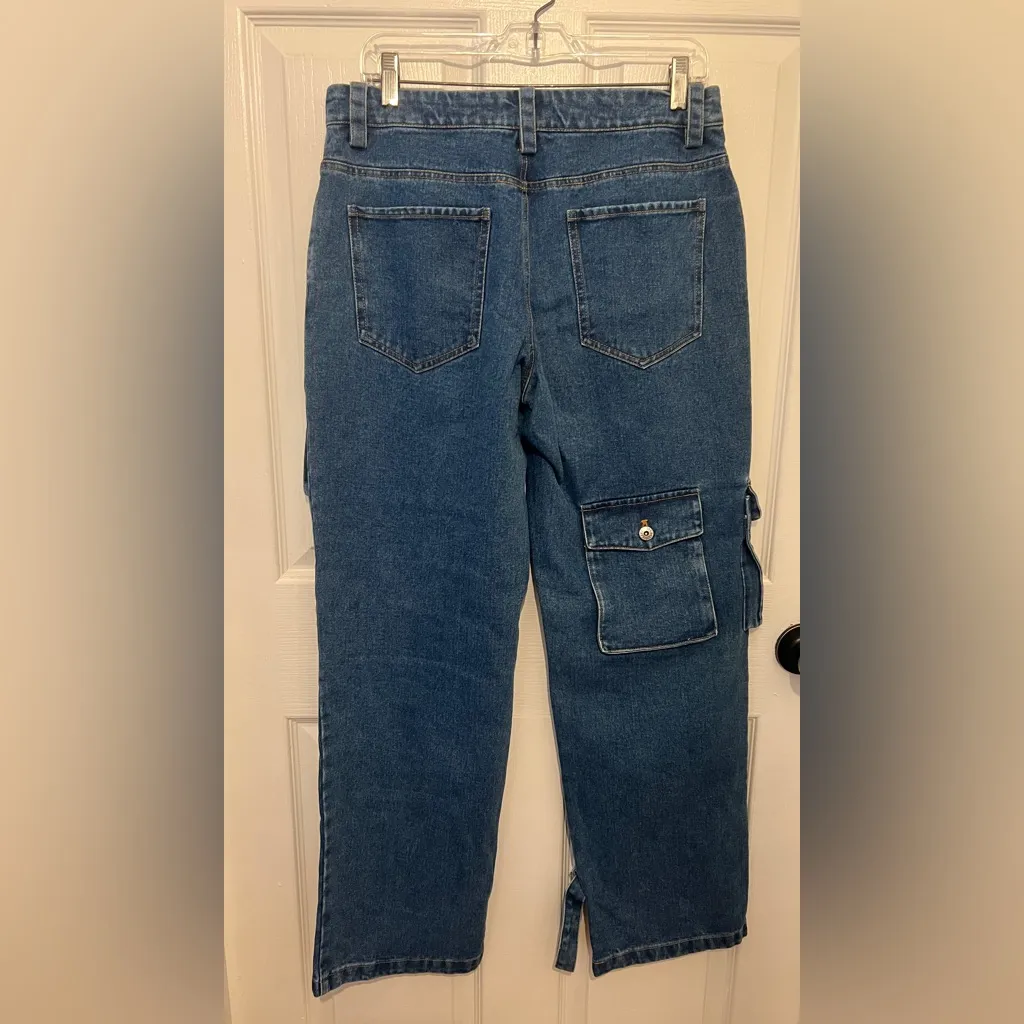 BADOT Women's Denim Cargo Pocket Jeans in Vintage Size 28 - Image 2
