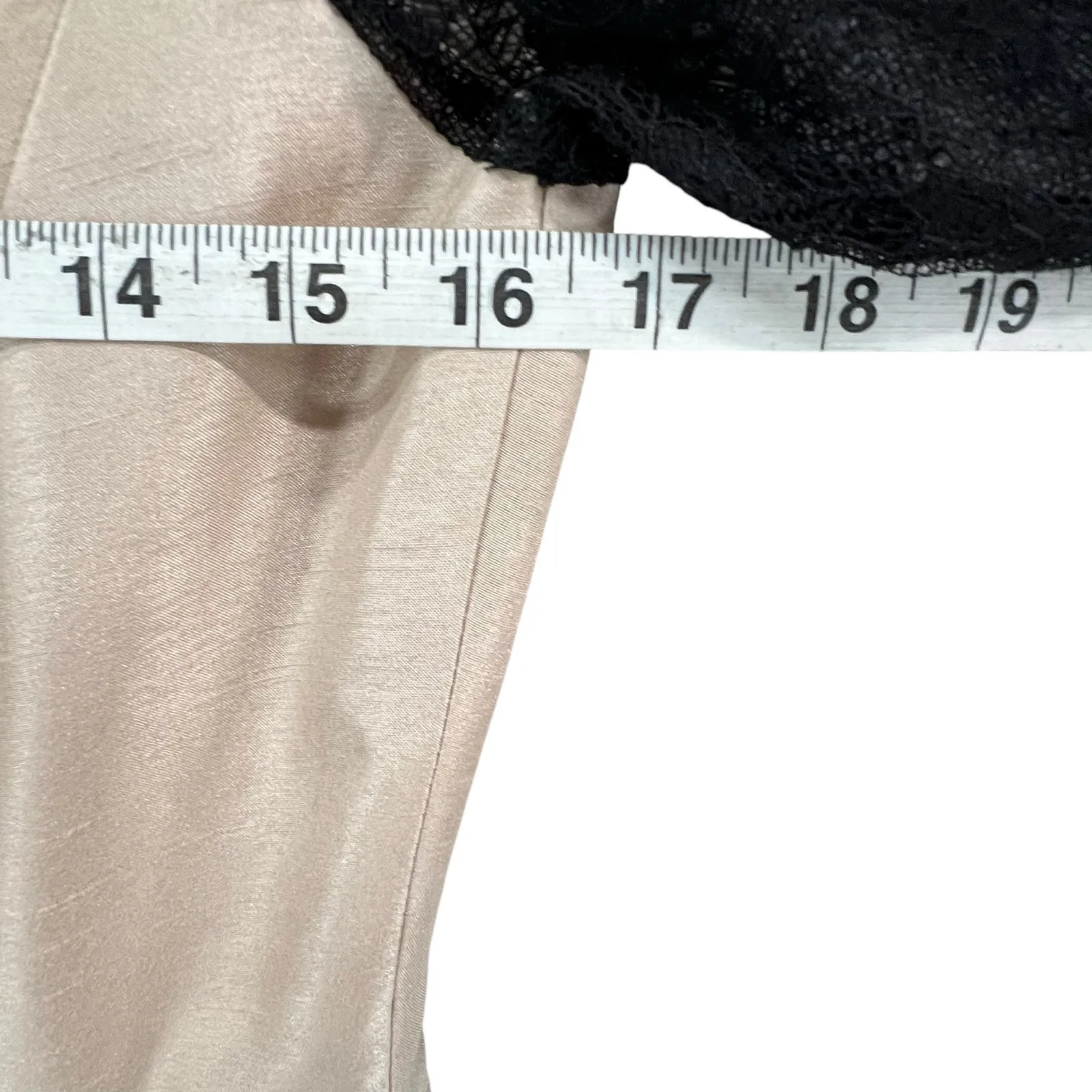 Taylor Dress Women 6 Black Champagne Lace Pleated A Line Formal Cocktail Holiday - Image 8