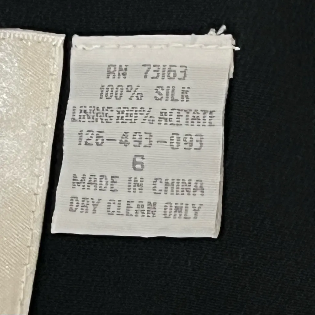 Hugo Buscati Black Silk Sheath Dress Size 6 - Image 8