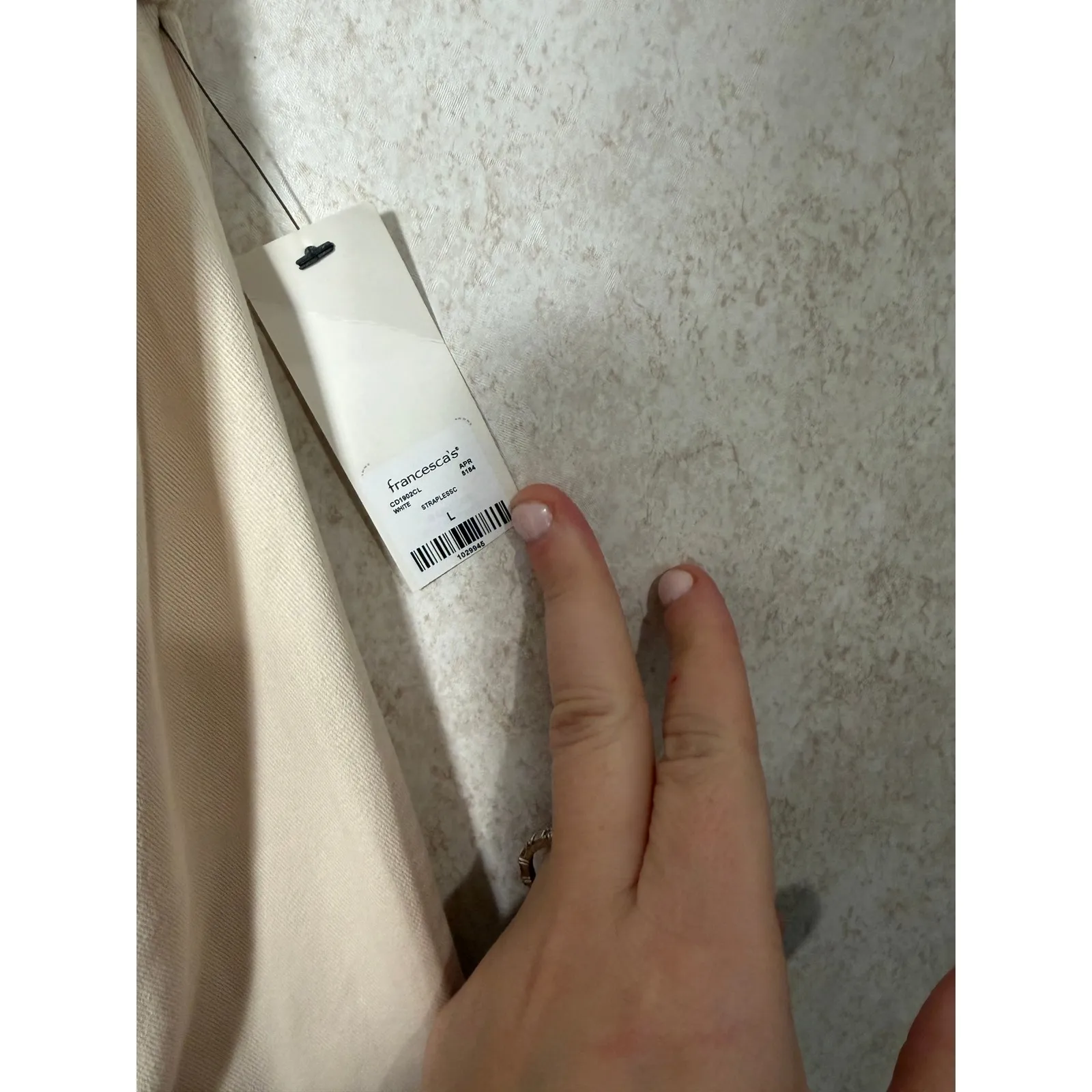 Audrey Parks Francesca's NWT Cargo Strapless Wide Leg Jumpsuit Jumper Pants L Tan Size L - Image 2