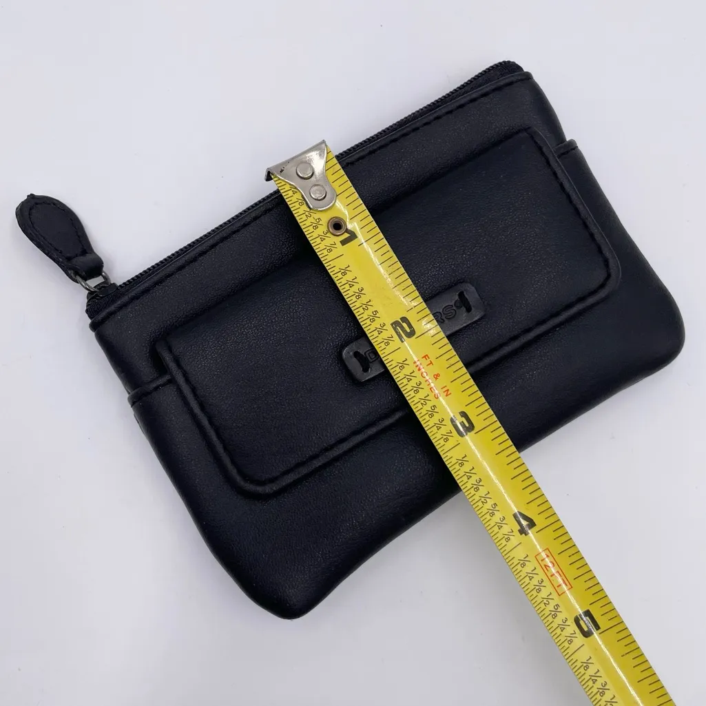 Dockers Mini Coin Purse Wallet Travel Set Card Slot ID Holder Keychain Black - Image 5
