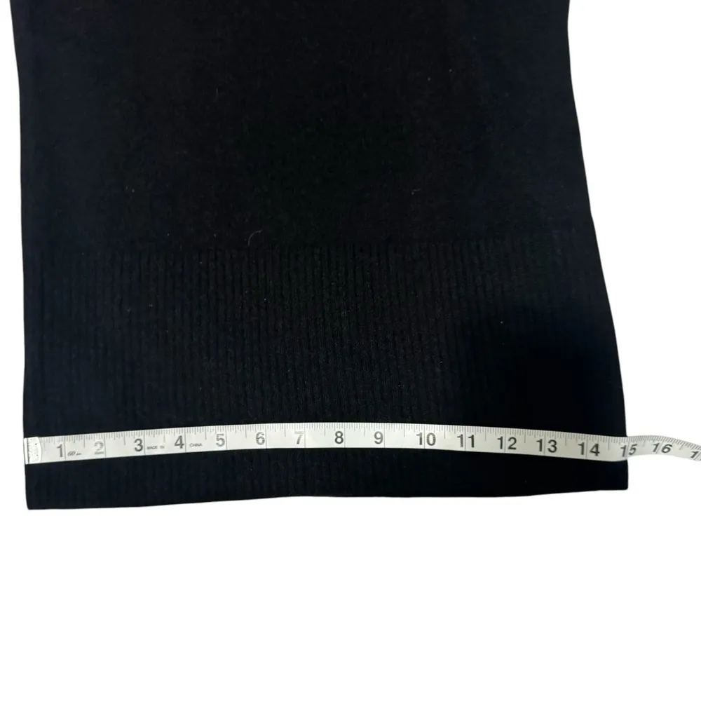 NWT Qi Cashmere Sweater in XS, crew neck with tie back and flared sleeves Black - Image 6