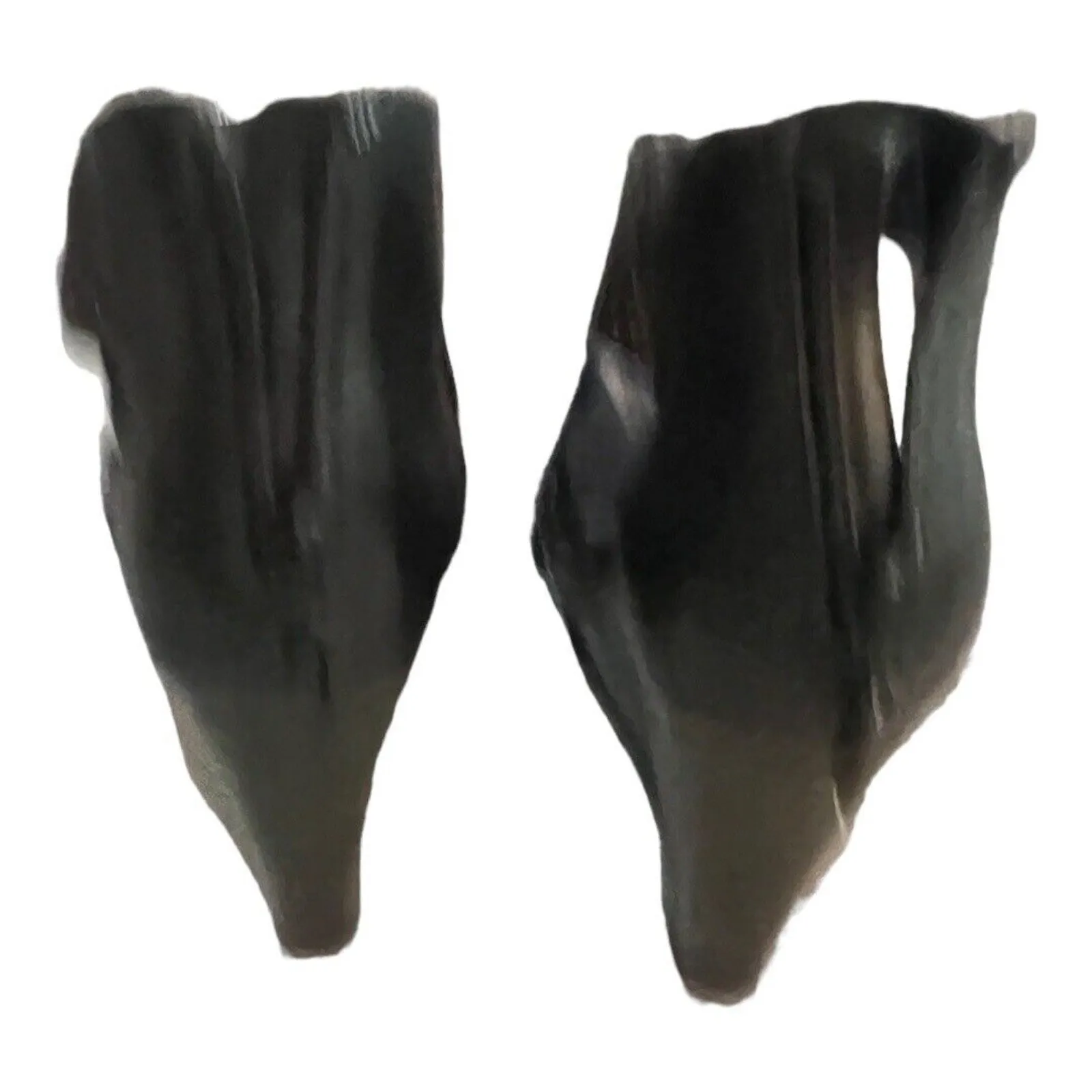 Diane Von Furstenberg‎ Shoes Women 7.5 M Black White Geometric Wedge Sandals Zip - Image 7