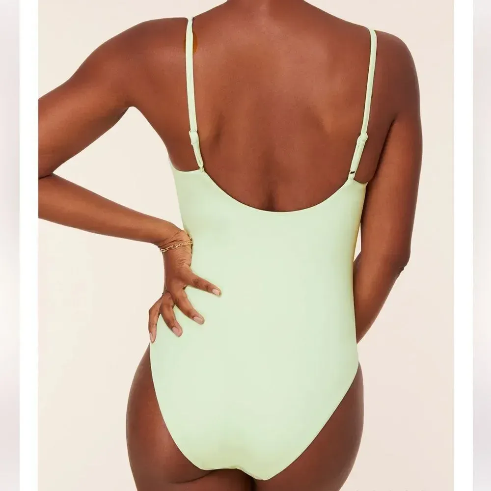 Andie The Romana One Piece LT swimsuit pistachio Green size small tall NWT‎ - Image 2