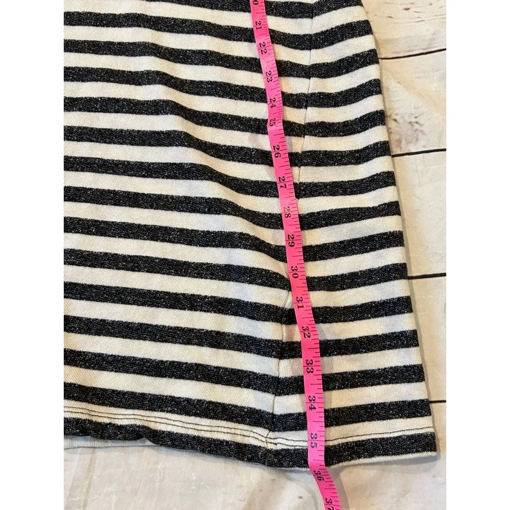 ASOS Striped Mini T Shirt Dress in Size 10 Preppy Nautical White Grey - Image 2