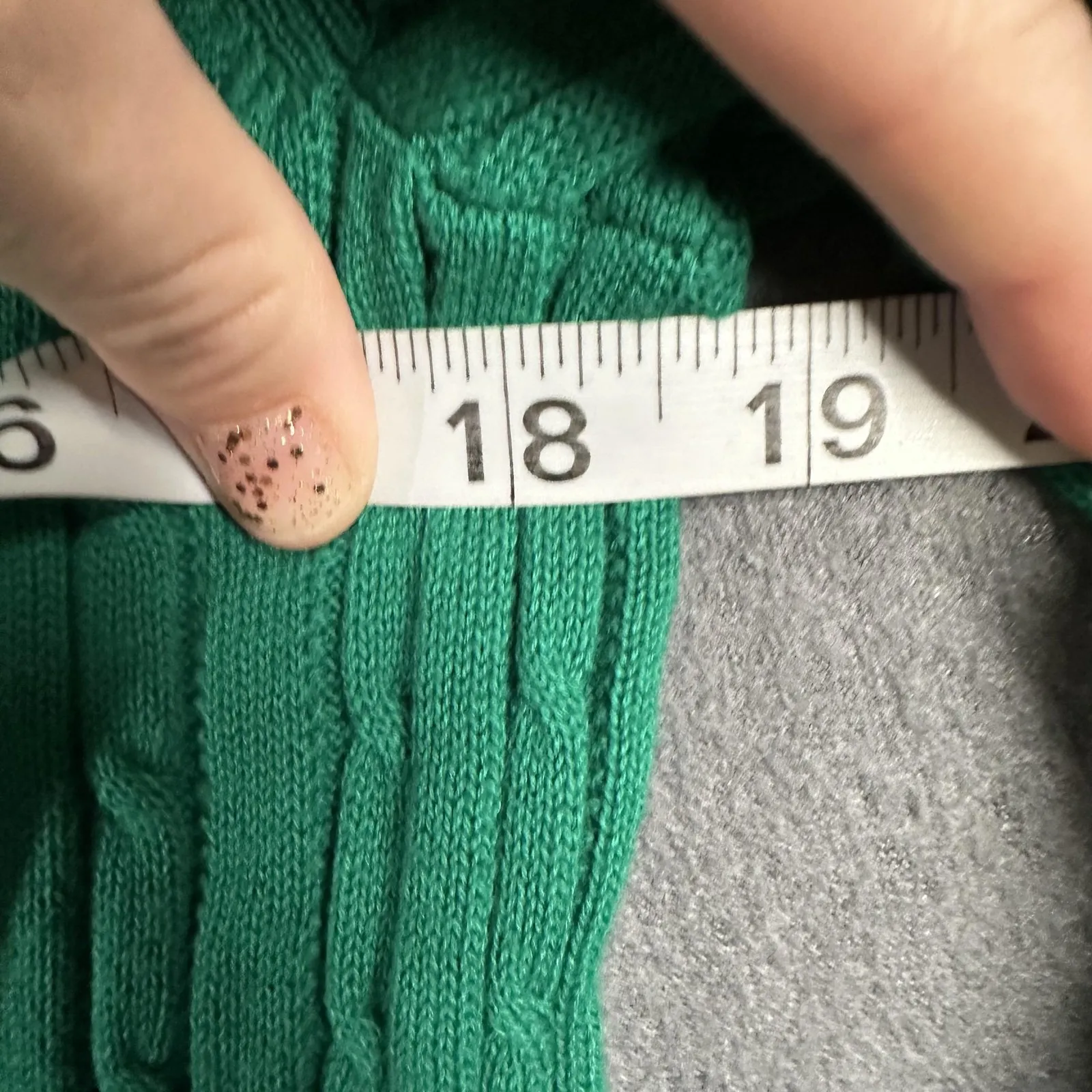 Kim Rogers Sweater Womens Small Green V Neck Ribbed Knit Long Sleeve‎ Pullover - Image 8