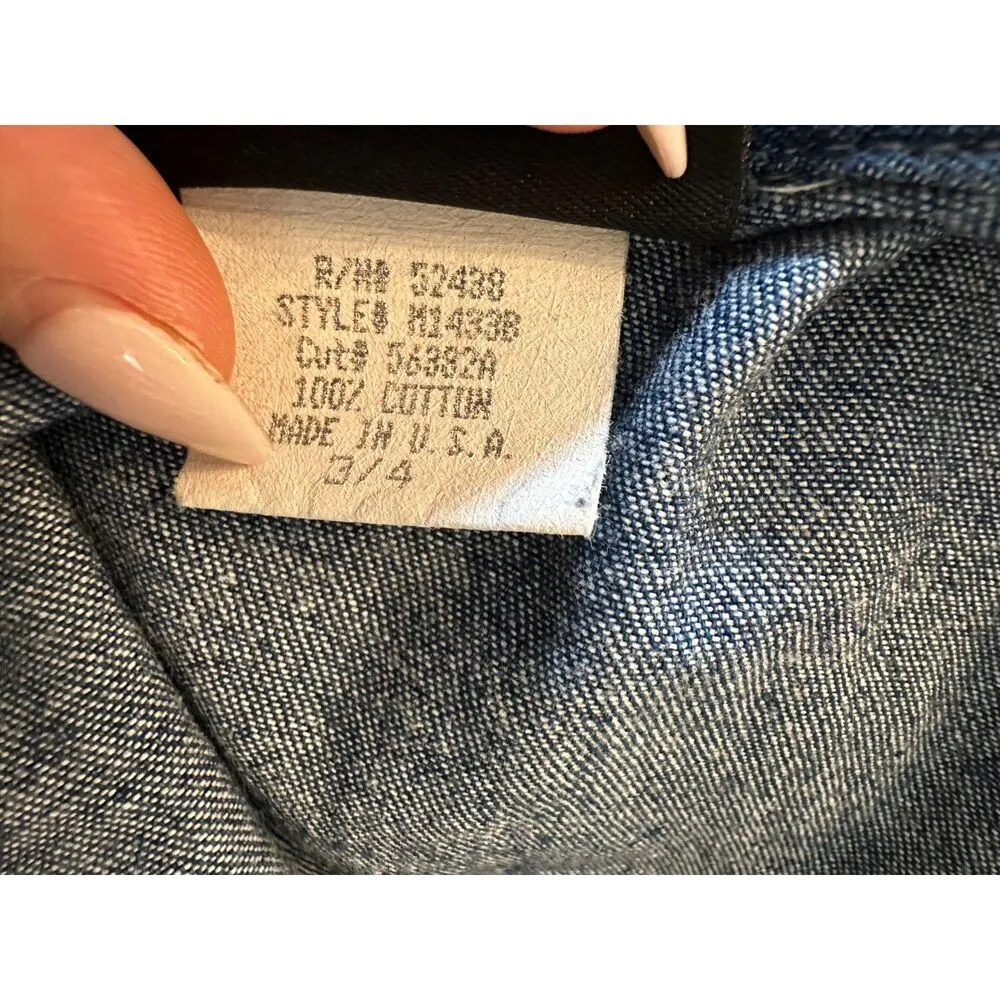 Vintage Blue 100% Cotton Made in USA Denim Maxi Dress Size 4 - Image 5