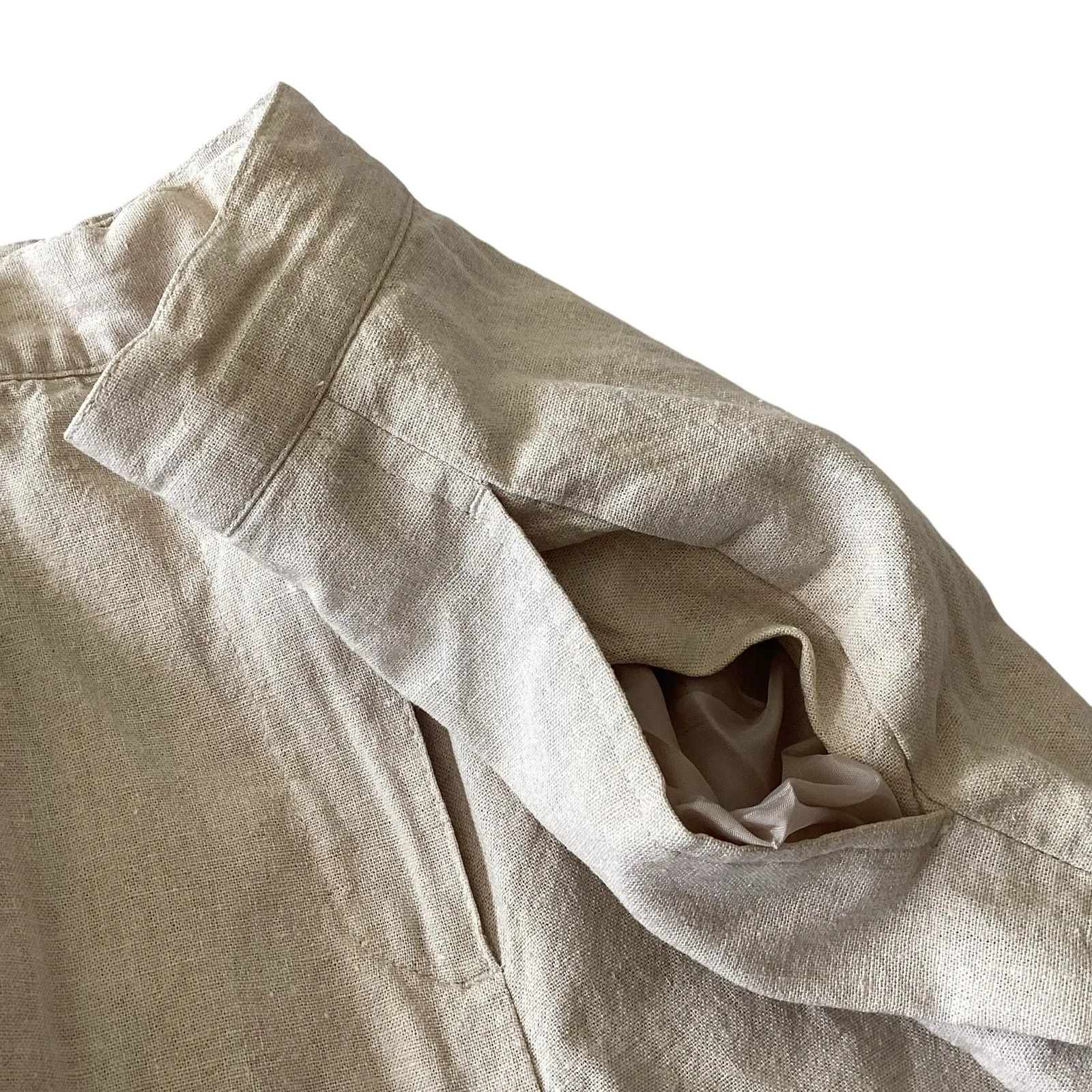 Jonathan Logan Linen Blend Dress Pants Tan Size 8 - Image 5