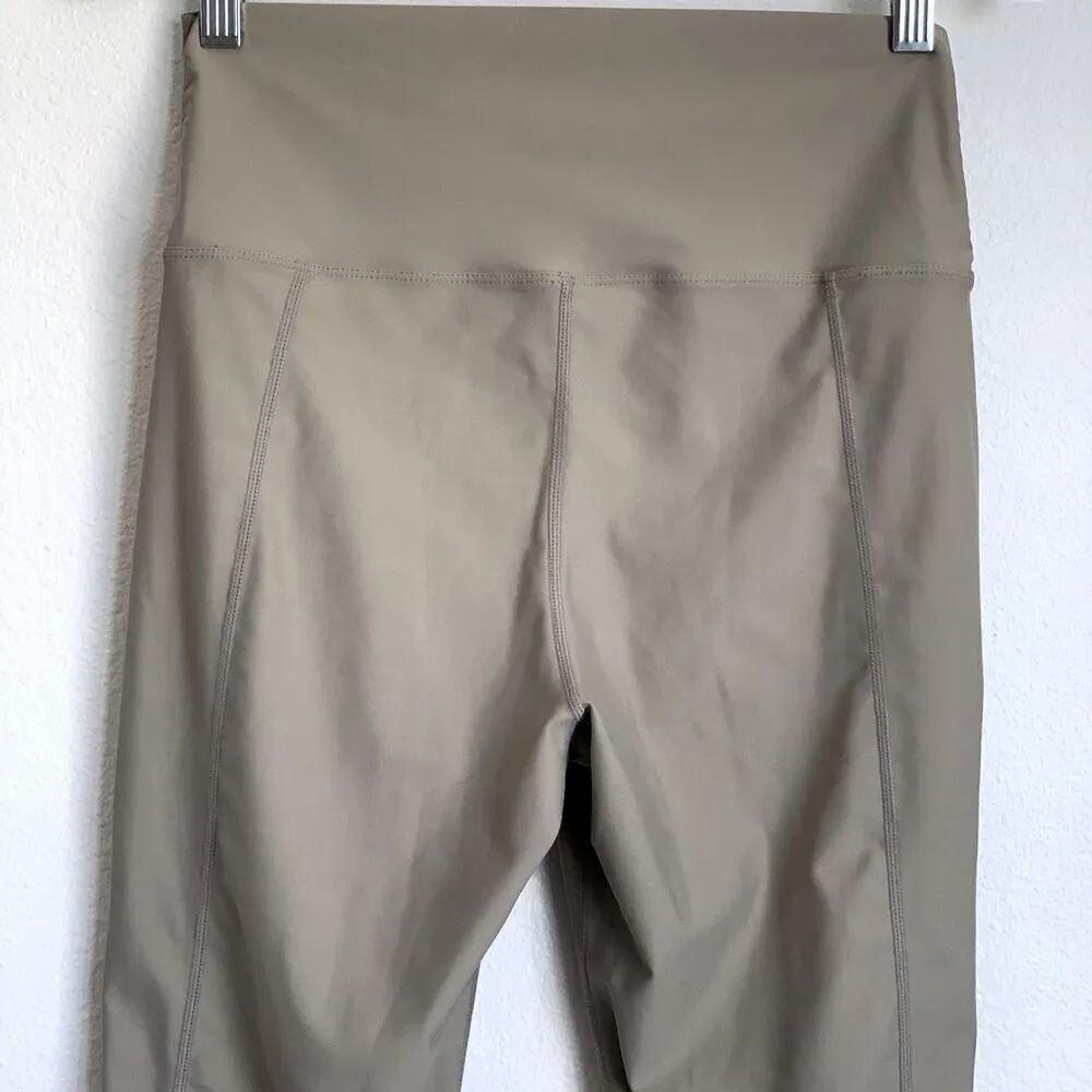 Carbon38 Mesh Insert Full Length Leggings in Silversage Green - Image 5