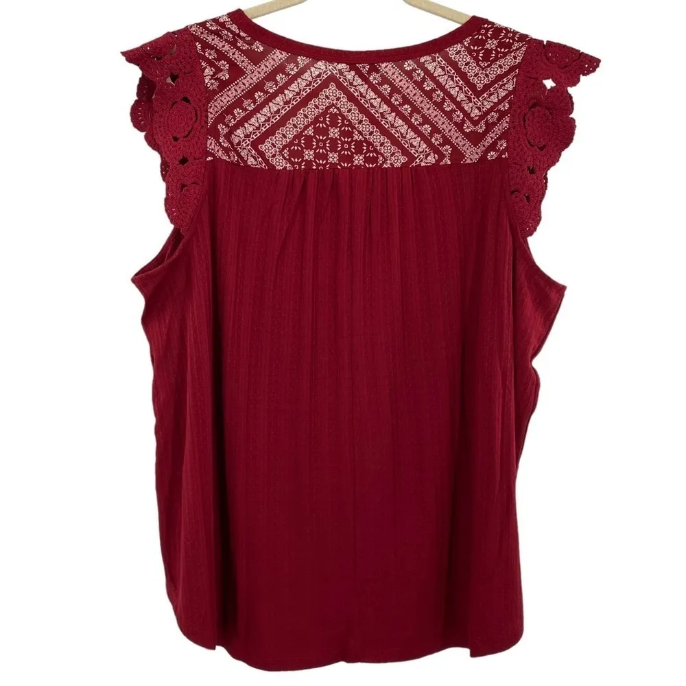 Torrid Knit Scoop Neck Ruffle Sleeve Swing Top - Image 10