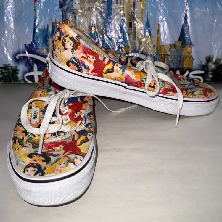 Disney parks x vans classic princess jasmine Ariel belle aurora canvas sneakers - Image 4