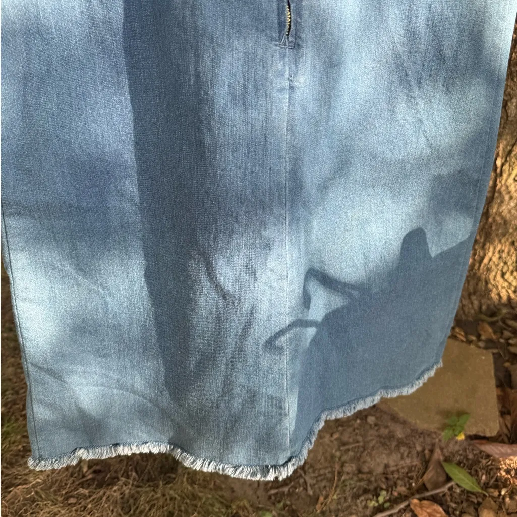 C. Wonder Blue Denim Jacket with frayed Accents Size 12 - Image 10