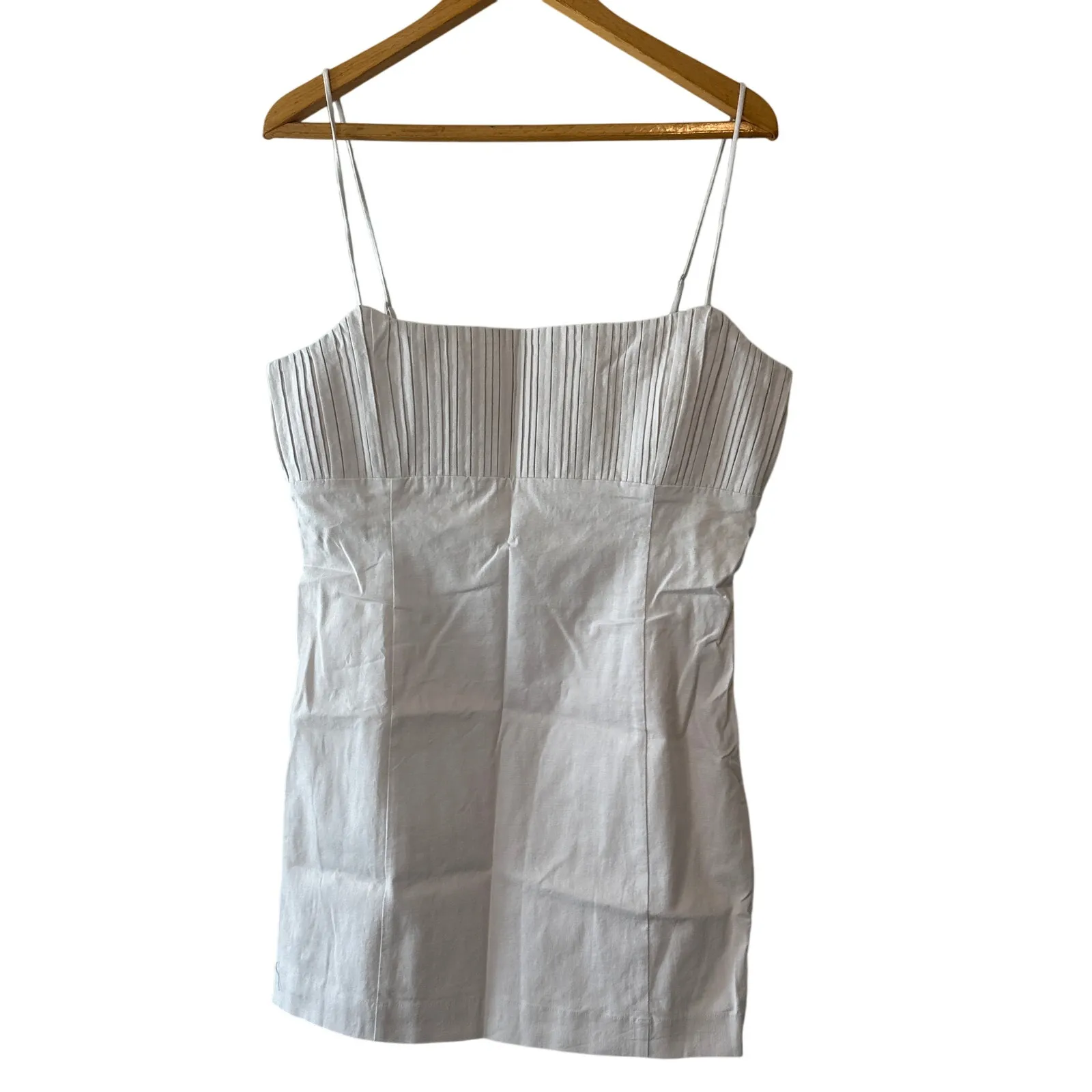 Anthropologie NWT Maeve The Ophelia Linen Slim Mini Dress Light Sand 12 - Image 4