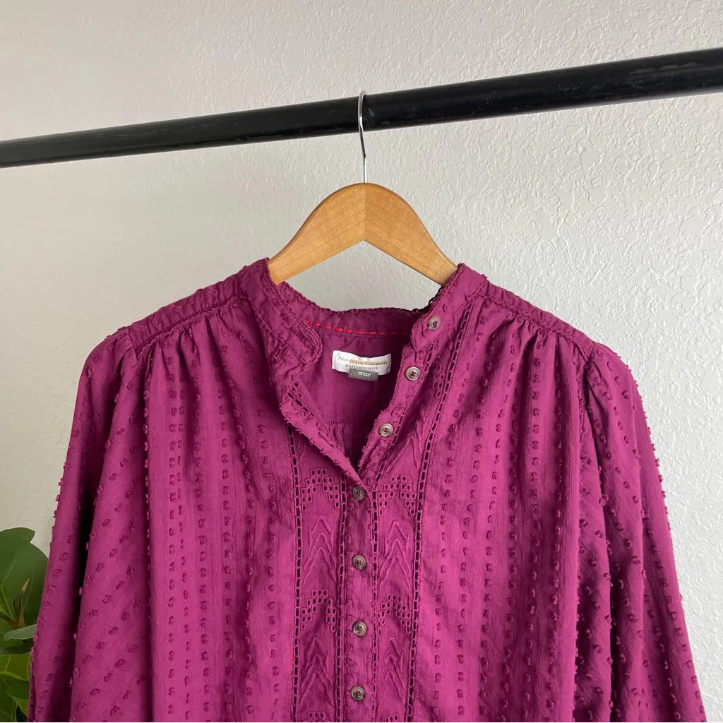 Anthropologie Pilcro The Tavi Buttondown Bohemian Top Size XSP - Image 4