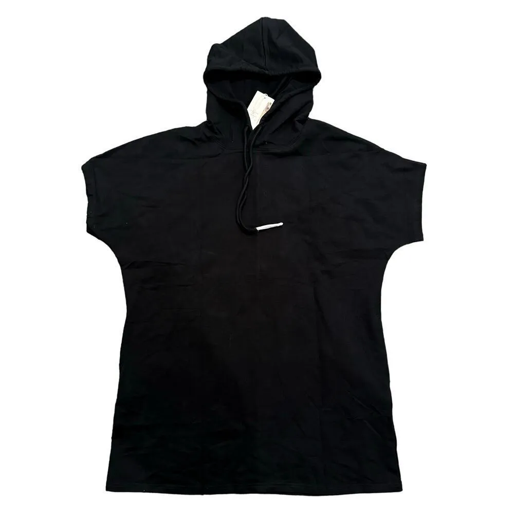 Dokotoo Hooded Sweatshirt Dress in Black, Size L​​​ Black Size L - Image 2