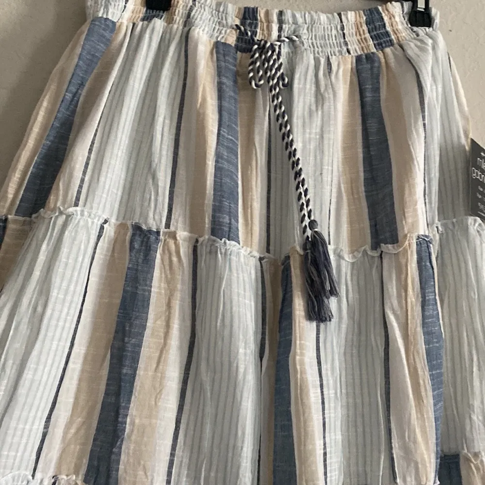 Mlle Gabrielle NWT Tiered Crinkled Maxi Skirt Women XL Extra Large Cottagecore - Image 2