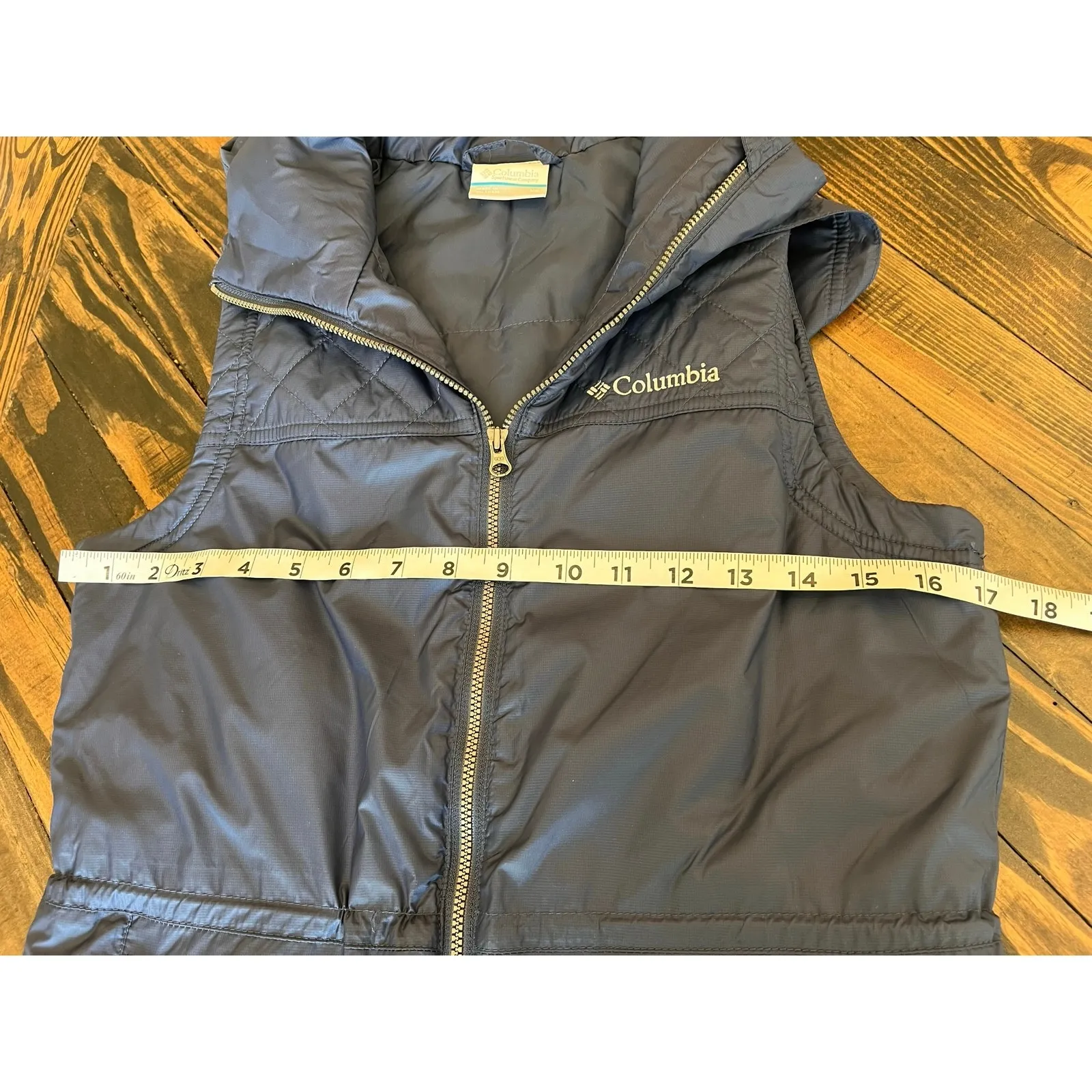 Columbia Nylon Vest Women XS Hooded Full Zip Pockets Lightweight Hiking Outdoor - Image 5