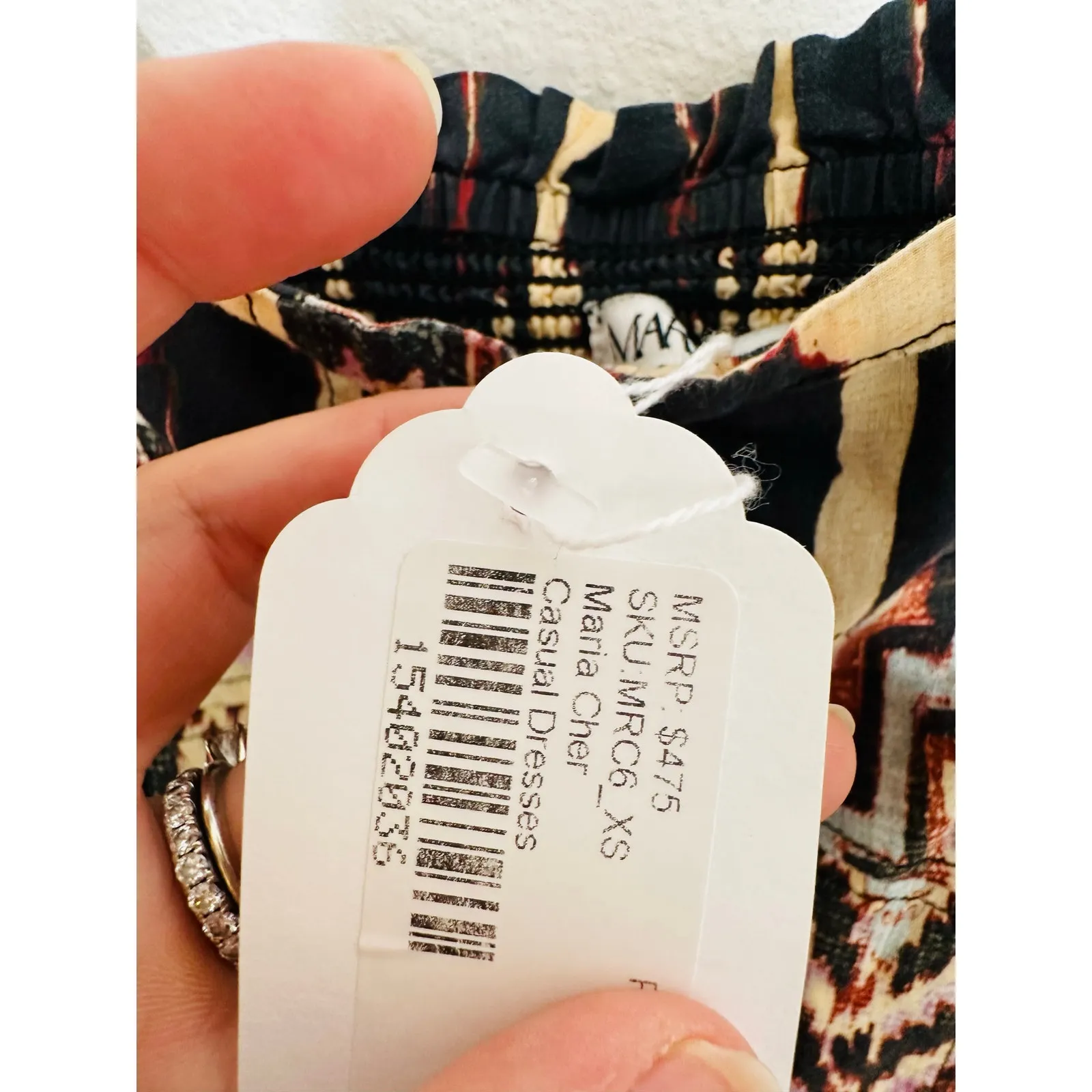 MARIA CHER Multicolored Southwestern 100% Cotton Junin Naibi Dress size XS Red - Image 6