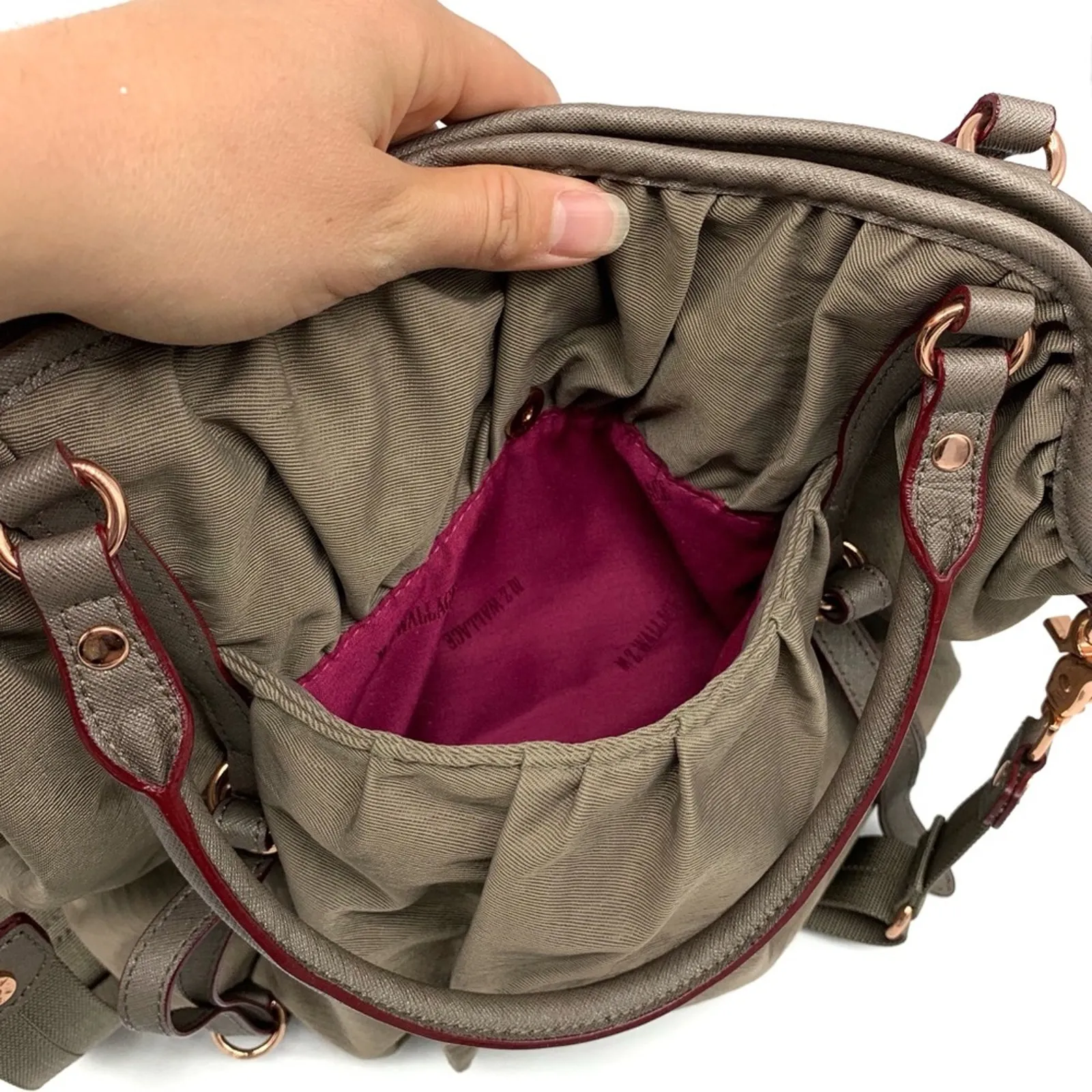 MZ WALLACE Bianca Bedford Tote Bag Medium Grey - Image 10