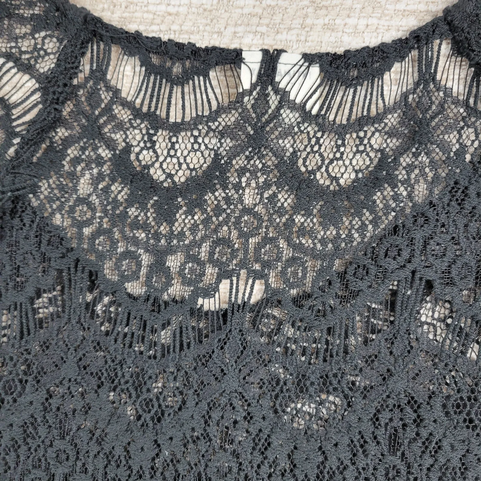 Intimately Free People Lace Slip Dress Womens Medium Black Sexy Sheer Bodycon - Image 5