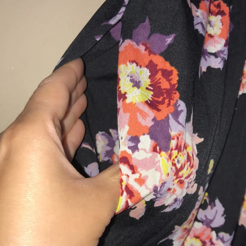 Band of Gypsies Women’s Floral Ruched Tube Defined Waist Wide Leg Jumpsuit - Image 6