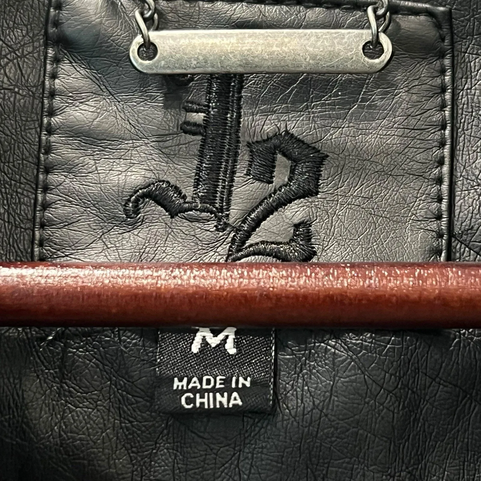 J2 Women's Faux Leather Jacket Black Moto Biker Zipper Long Sleeve Size Medium* - Image 10