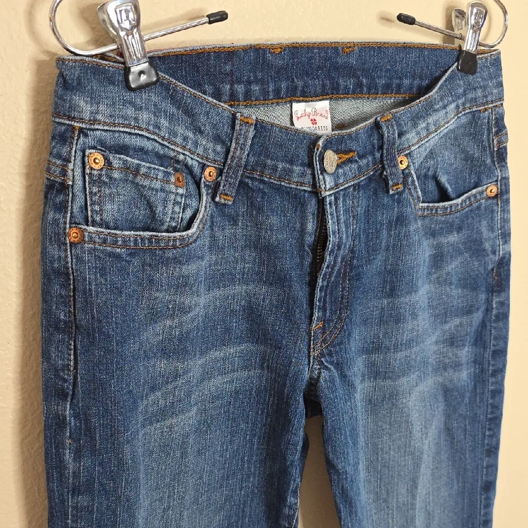 Lucky Brand Jeans Y2K Dungarees Rider Fit Relaxed Women's Denim Blue Size 4/27 - Image 3