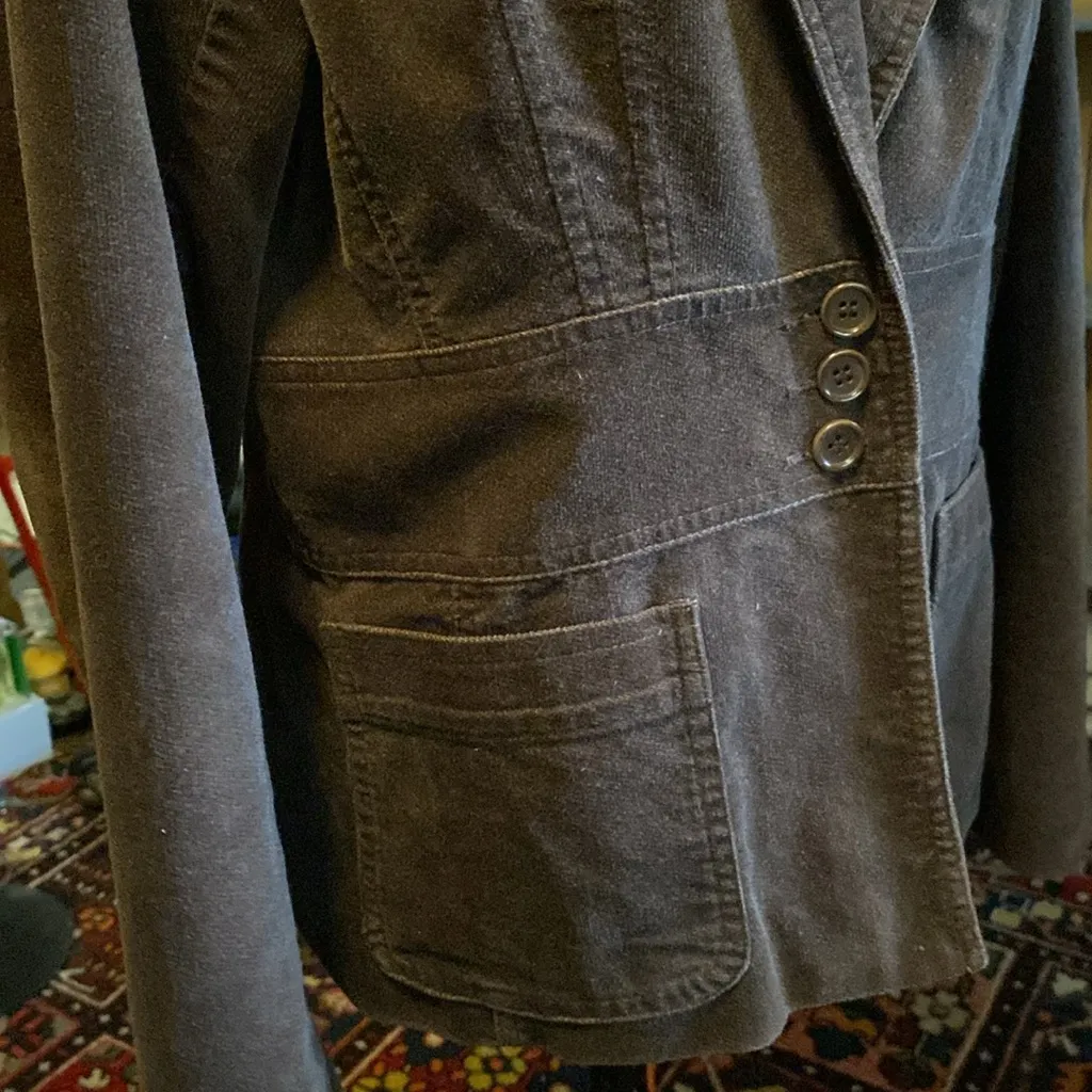 Jones New York Brown Academia Blazer 100% Cotton velour - Image 4