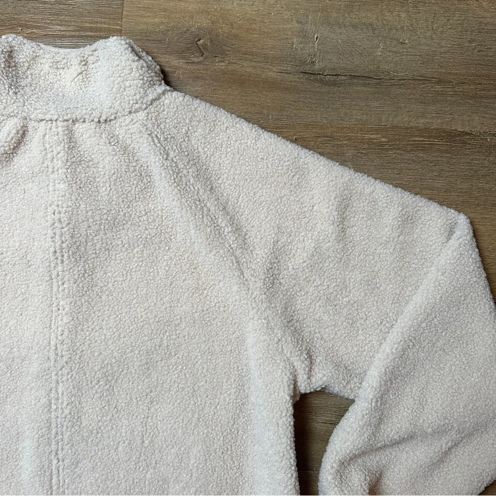 NWT Cozy Quarter Zip in Sand Tan Sherpa Fleece Size XS/S - Image 11