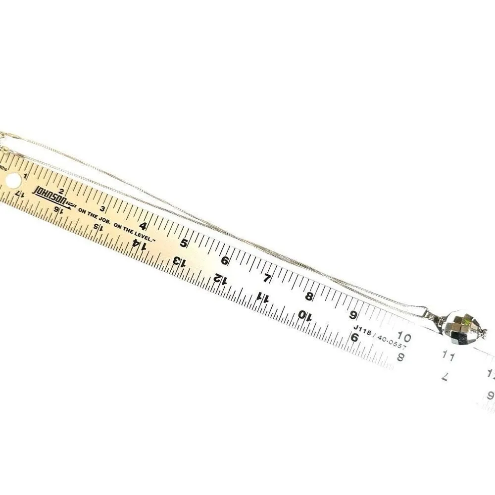 Silver tone Disco ball pendant necklace - Image 7