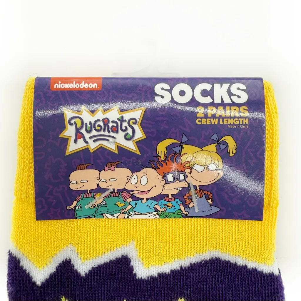 Rugrats Nickelodeon Crew Socks Mens Womens 90s Retro Gift Tommy Chuckie Angelica - Image 3