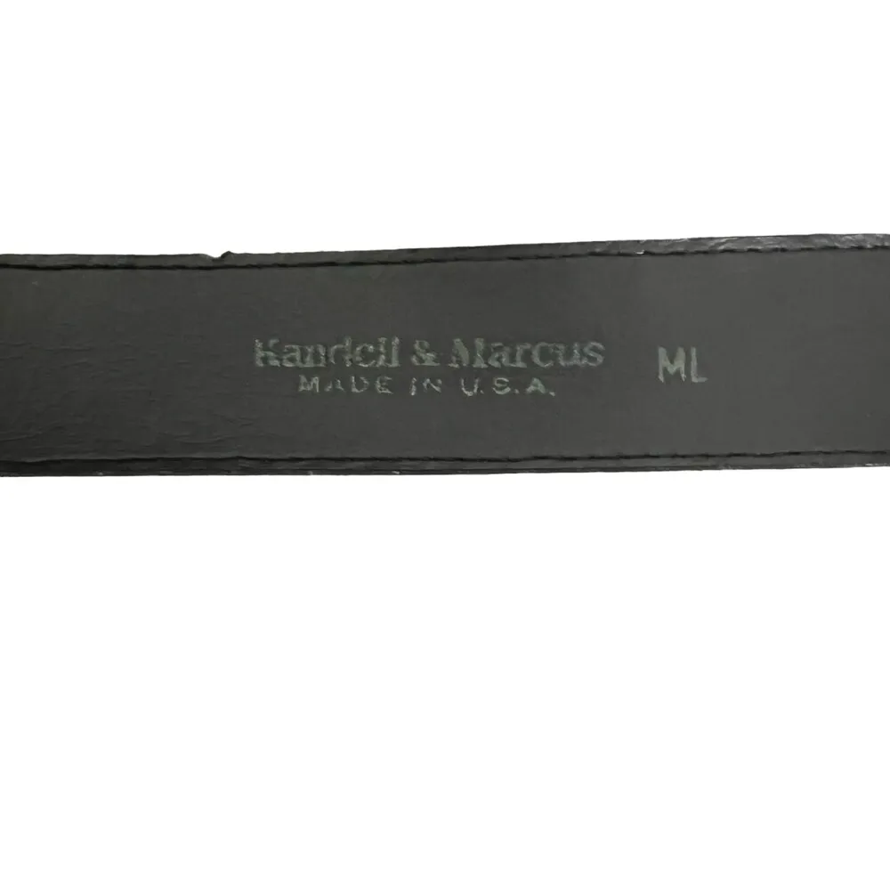 Kandell & Marcus Vintage USA Made Patent Leather Gold Hardware Belt Women's M/L Black - Image 2