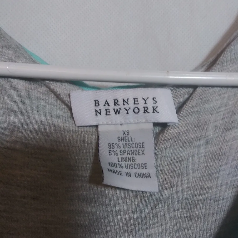 Barney's New York Teal Gray Striped Tank Maxi Dress Casual Stretchy Size XS - Image 5