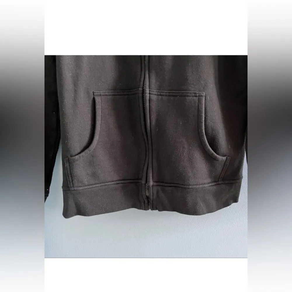 Womens Black Disney attire Minnie Mouse Ears Black Hoodie Full Zip Sweatshirt S - Image 4