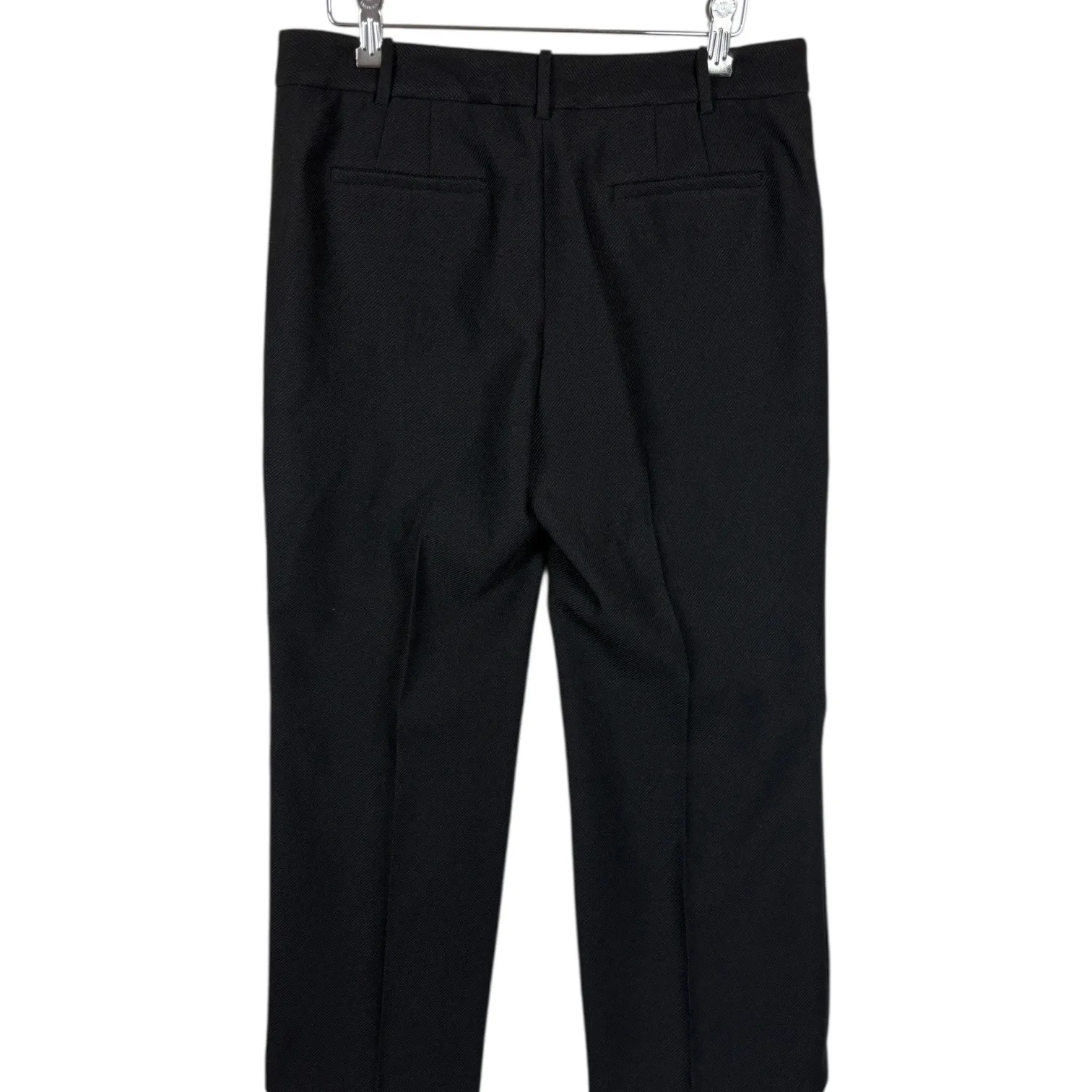 Calvin Klein Womens Zipper-Pocket Cropped Twill Pants Black sz 6 Work Tailored - Image 7