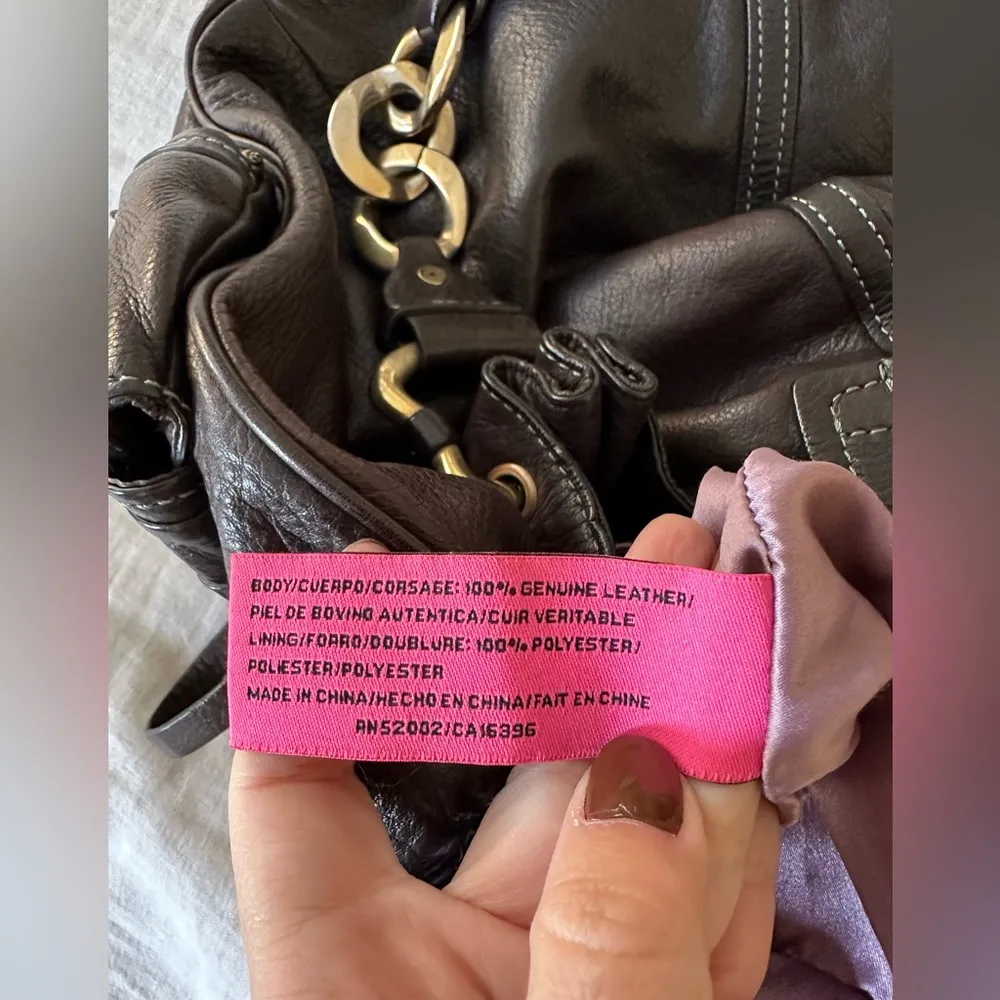 Authentic Rare Vintage Juicy Couture Real Leather Royal Chain Purse - Image 13