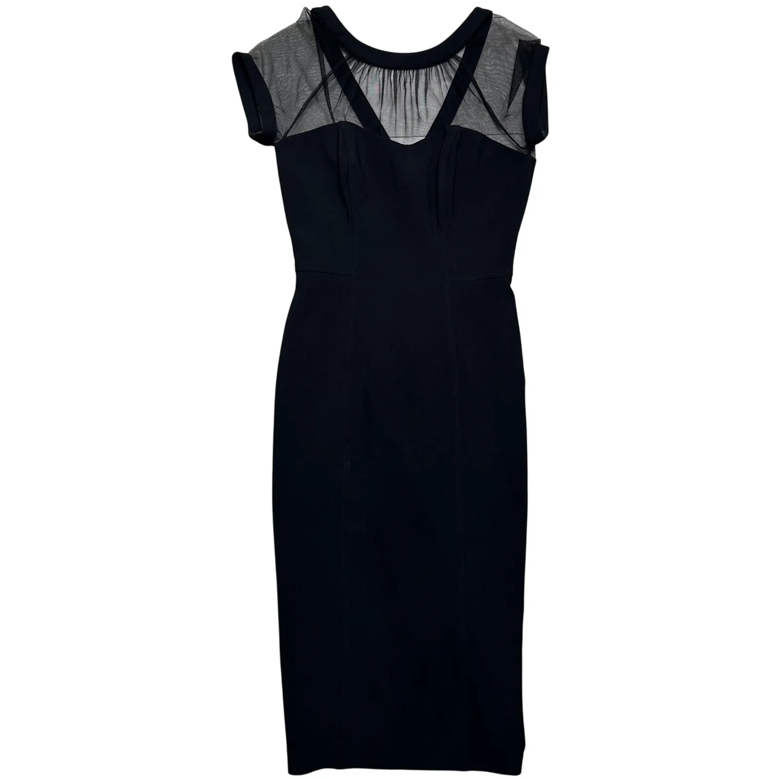 Maggy London the illusion sheath dress black sexy cocktail feminine midi dress 2 - Image 5