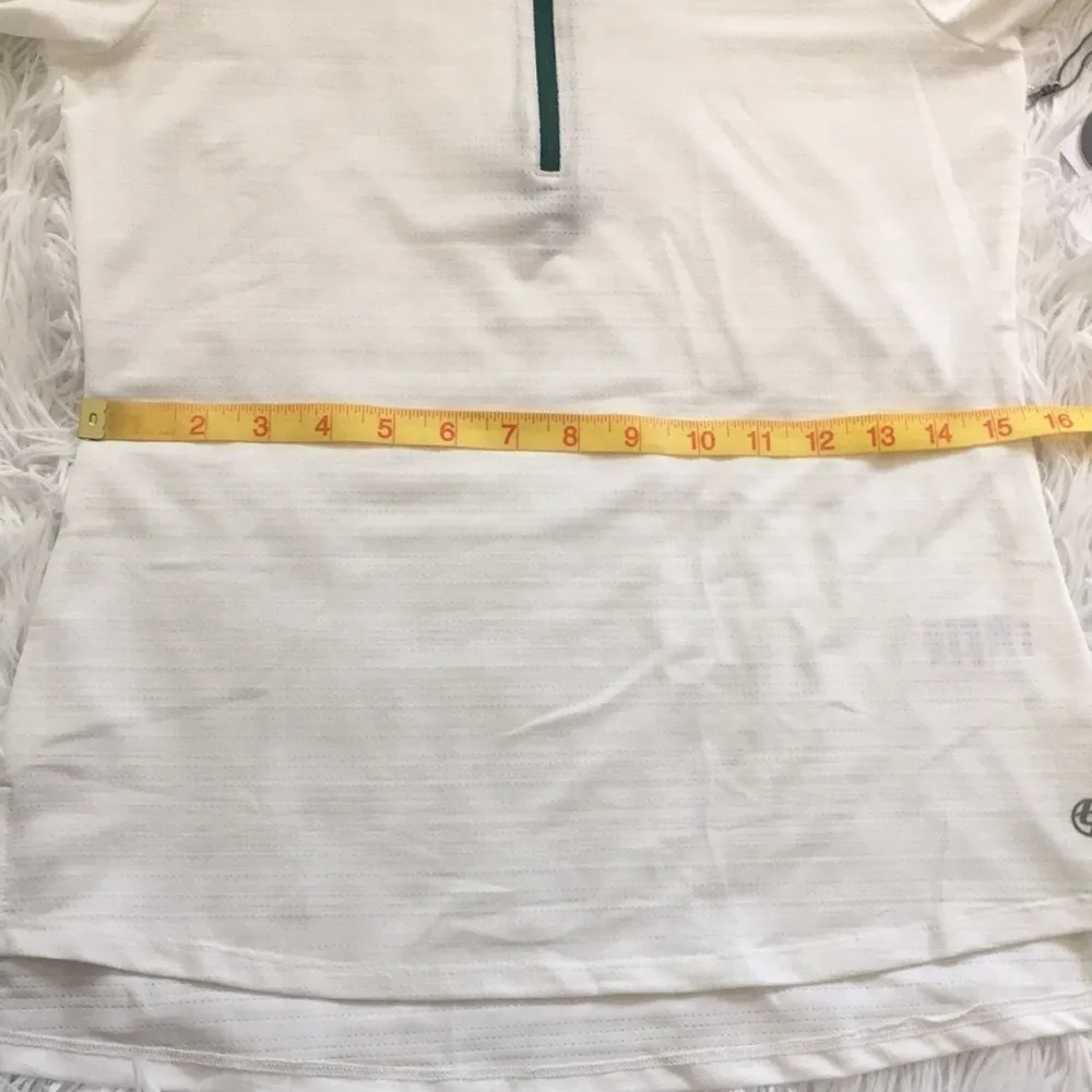 Lija 3/4 sleeves block polo leopard white tops SIze Small Green - Image 6