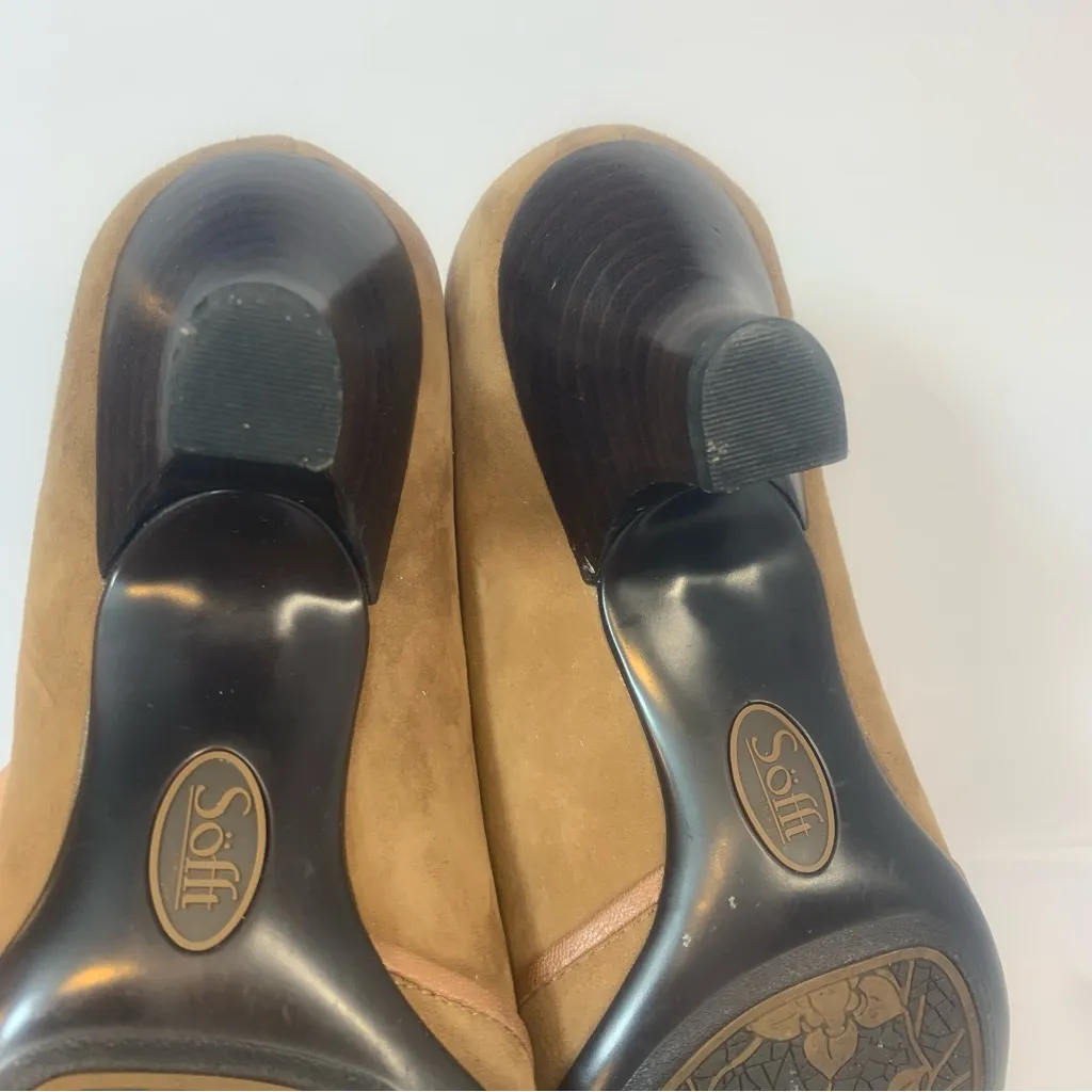 Sofft Brown Soft Suede 3D Flower Applique‎ Comfort Pumps 2" Heels Size 9.5 - Image 12