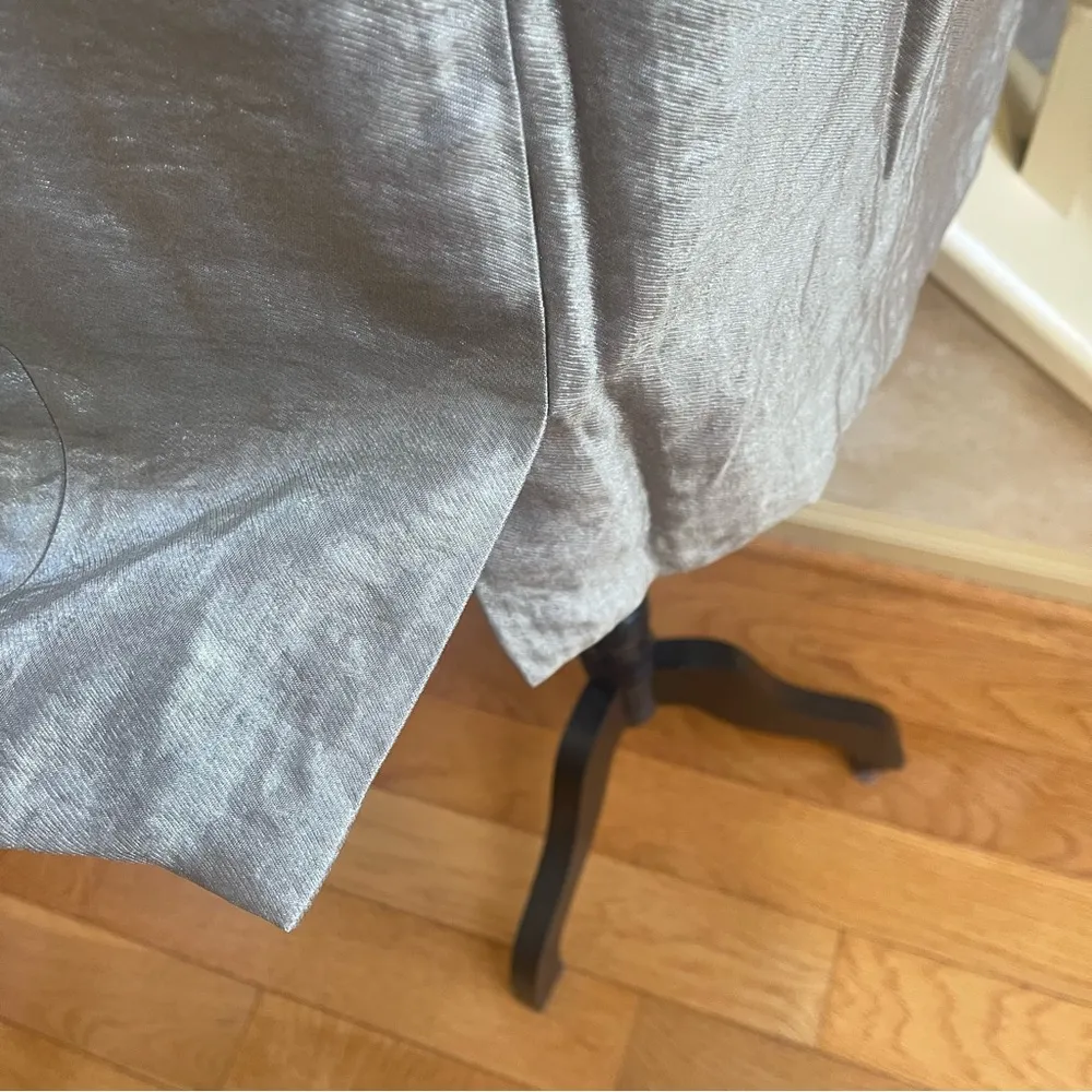 Kasper Gold Shimmer Sleeveless Sheath Midi Cocktail Dress Square Neck Petite 14P - Image 9