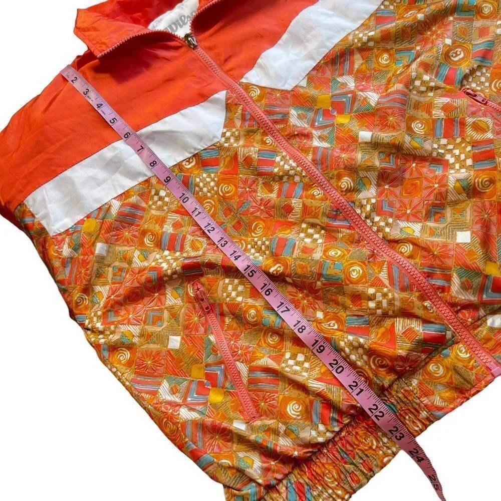 VINTAGE 80’s Wilson’s Tennis Windbreaker Suit Orange Size M - Image 9