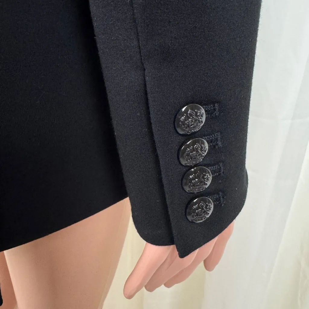 Women's T Tahari Military Style Blazer Jacket Career Size 8 Black - Image 5