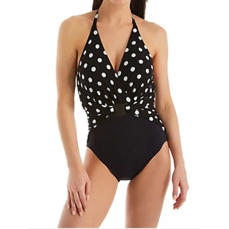MagicSuit Small Bang Angelina Wire Free One Piece Swimsuit 6009714 Size 12 New Black - Image 2