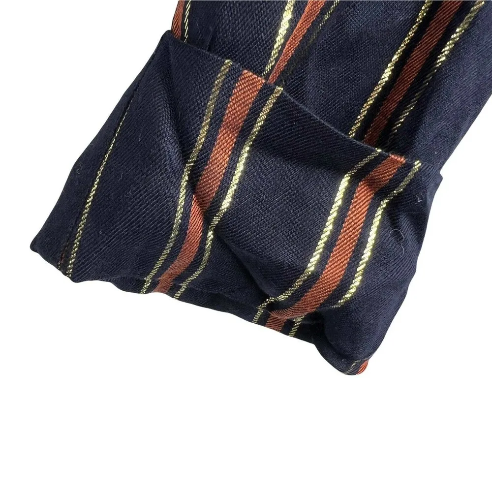 Saltwater Luxe Navy Stripe Open Front Jacket Size XS - Image 3