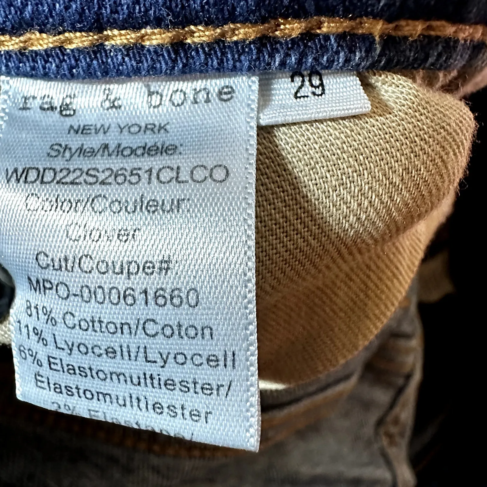 Rag & Bone Cate Skinny Jeans Mid Rise Ankle Medium Wash Slim Fit Indigo 29x27 - Image 5